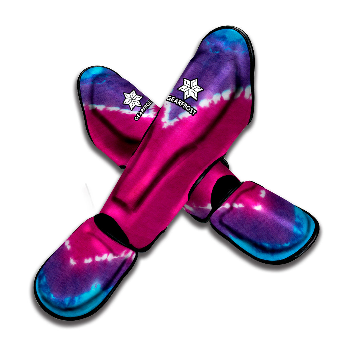 Colorful Heart Tie Dye Print Muay Thai Shin Guard