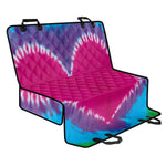 Colorful Heart Tie Dye Print Pet Car Back Seat Cover