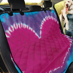 Colorful Heart Tie Dye Print Pet Car Back Seat Cover