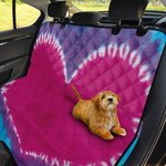 Colorful Heart Tie Dye Print Pet Car Back Seat Cover
