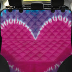 Colorful Heart Tie Dye Print Pet Car Back Seat Cover