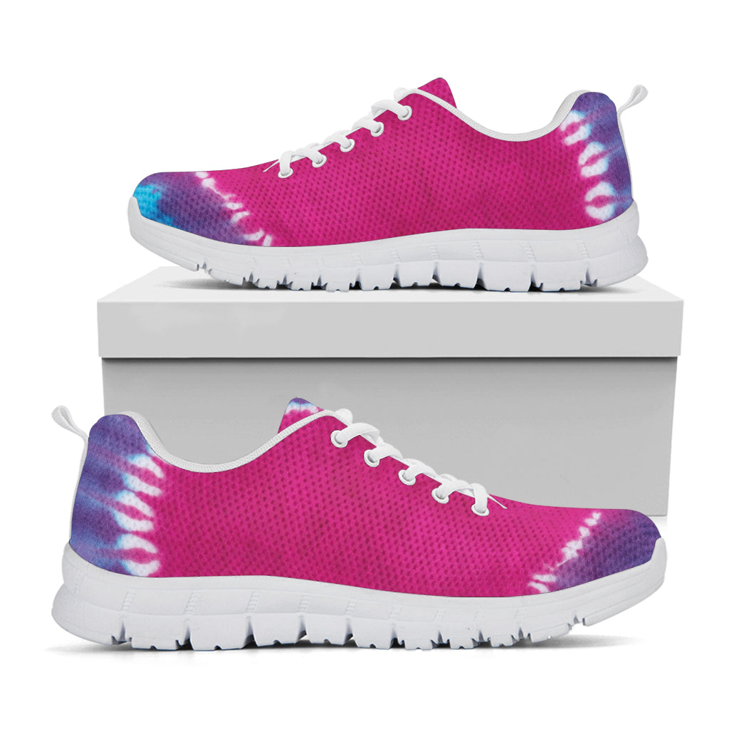 Colorful Heart Tie Dye Print White Sneakers