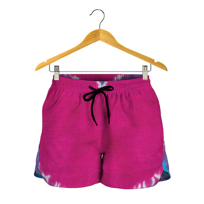 Colorful Heart Tie Dye Print Women's Shorts