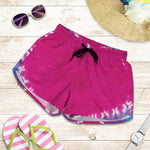 Colorful Heart Tie Dye Print Women's Shorts