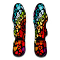 Colorful Heart Wave Pattern Print Muay Thai Shin Guards