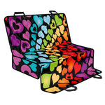 Colorful Heart Wave Pattern Print Pet Car Back Seat Cover