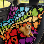 Colorful Heart Wave Pattern Print Pet Car Back Seat Cover