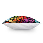 Colorful Heart Wave Pattern Print Pillow Cover