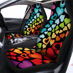 Colorful Heart Wave Pattern Print Universal Fit Car Seat Covers