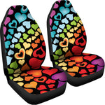 Colorful Heart Wave Pattern Print Universal Fit Car Seat Covers