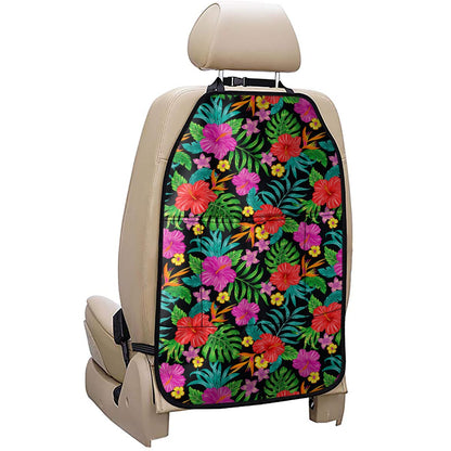 Colorful Hibiscus Flowers Pattern Print Car Seat Organizers