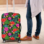 Colorful Hibiscus Flowers Pattern Print Luggage Cover GearFrost