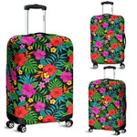 Colorful Hibiscus Flowers Pattern Print Luggage Cover GearFrost