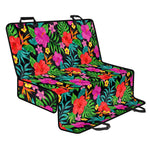 Colorful Hibiscus Flowers Pattern Print Pet Car Back Seat Cover