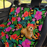 Colorful Hibiscus Flowers Pattern Print Pet Car Back Seat Cover
