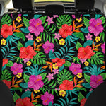 Colorful Hibiscus Flowers Pattern Print Pet Car Back Seat Cover
