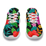 Colorful Hibiscus Flowers Pattern Print Sport Shoes GearFrost