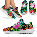 Colorful Hibiscus Flowers Pattern Print Sport Shoes GearFrost
