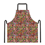 Colorful Hippie Peace Signs Print Apron