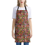 Colorful Hippie Peace Signs Print Apron