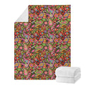 Colorful Hippie Peace Signs Print Blanket