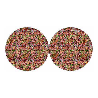 Colorful Hippie Peace Signs Print Car Coasters
