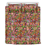 Colorful Hippie Peace Signs Print Duvet Cover Bedding Set