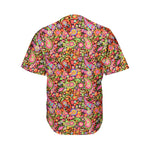 Colorful Hippie Peace Signs Print Men's Baseball Jersey