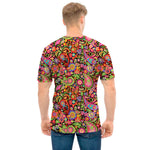 Colorful Hippie Peace Signs Print Men's T-Shirt