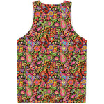 Colorful Hippie Peace Signs Print Men's Tank Top