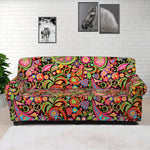 Colorful Hippie Peace Signs Print Sofa Cover