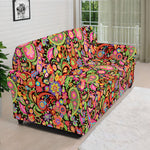 Colorful Hippie Peace Signs Print Sofa Cover