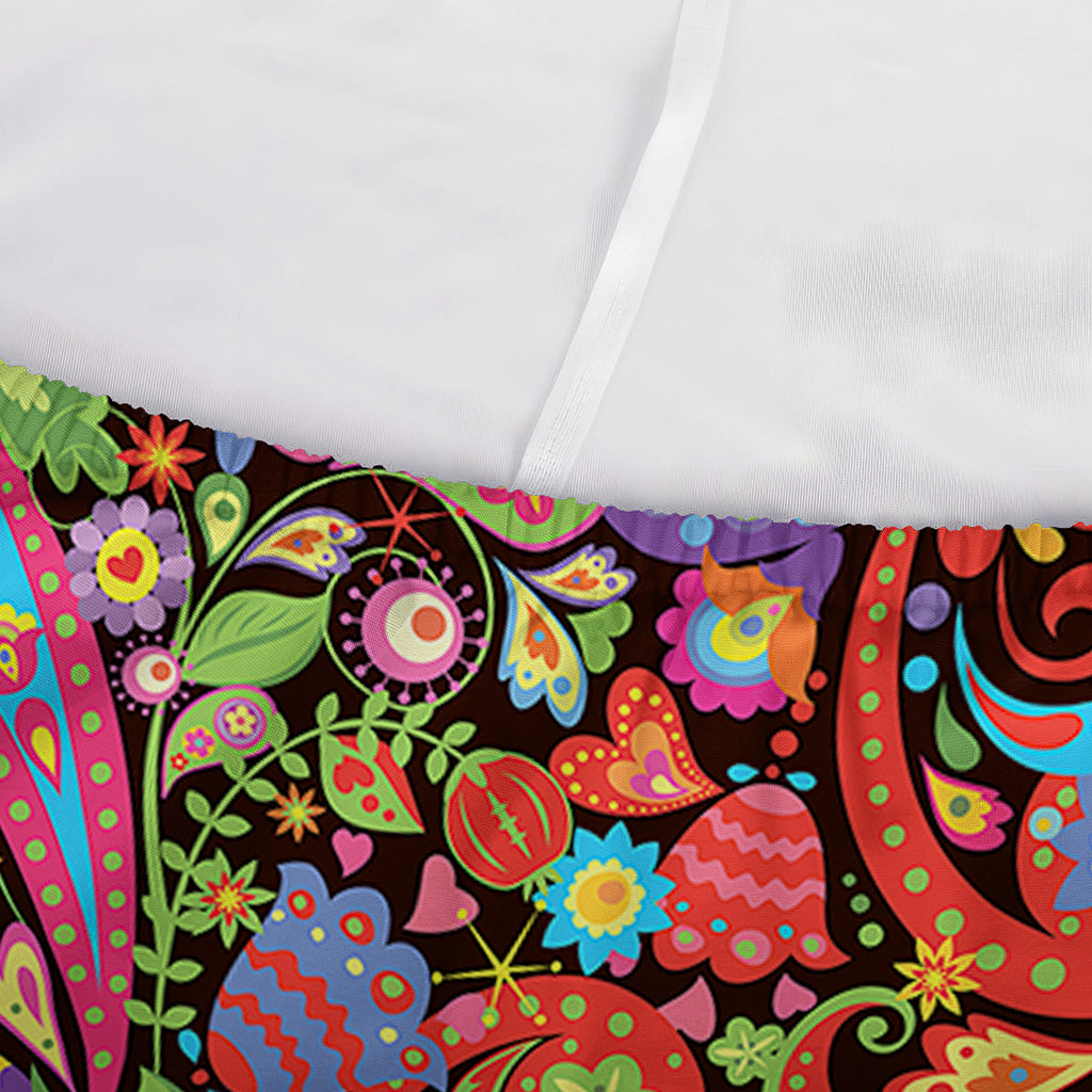 Colorful Hippie Peace Signs Print Sofa Cover