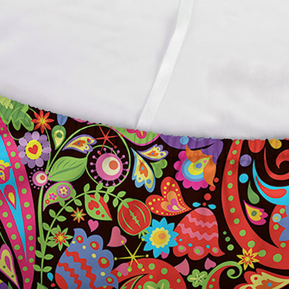 Colorful Hippie Peace Signs Print Sofa Cover
