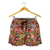 Colorful Hippie Peace Signs Print Women's Shorts