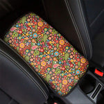 Colorful Hippie Peace Symbols Print Car Center Console Cover