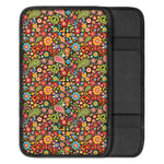 Colorful Hippie Peace Symbols Print Car Center Console Cover