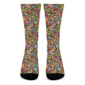 Colorful Hippie Peace Symbols Print Crew Socks
