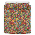 Colorful Hippie Peace Symbols Print Duvet Cover Bedding Set