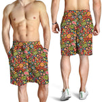 Colorful Hippie Peace Symbols Print Men's Shorts