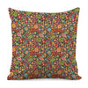 Colorful Hippie Peace Symbols Print Pillow Cover