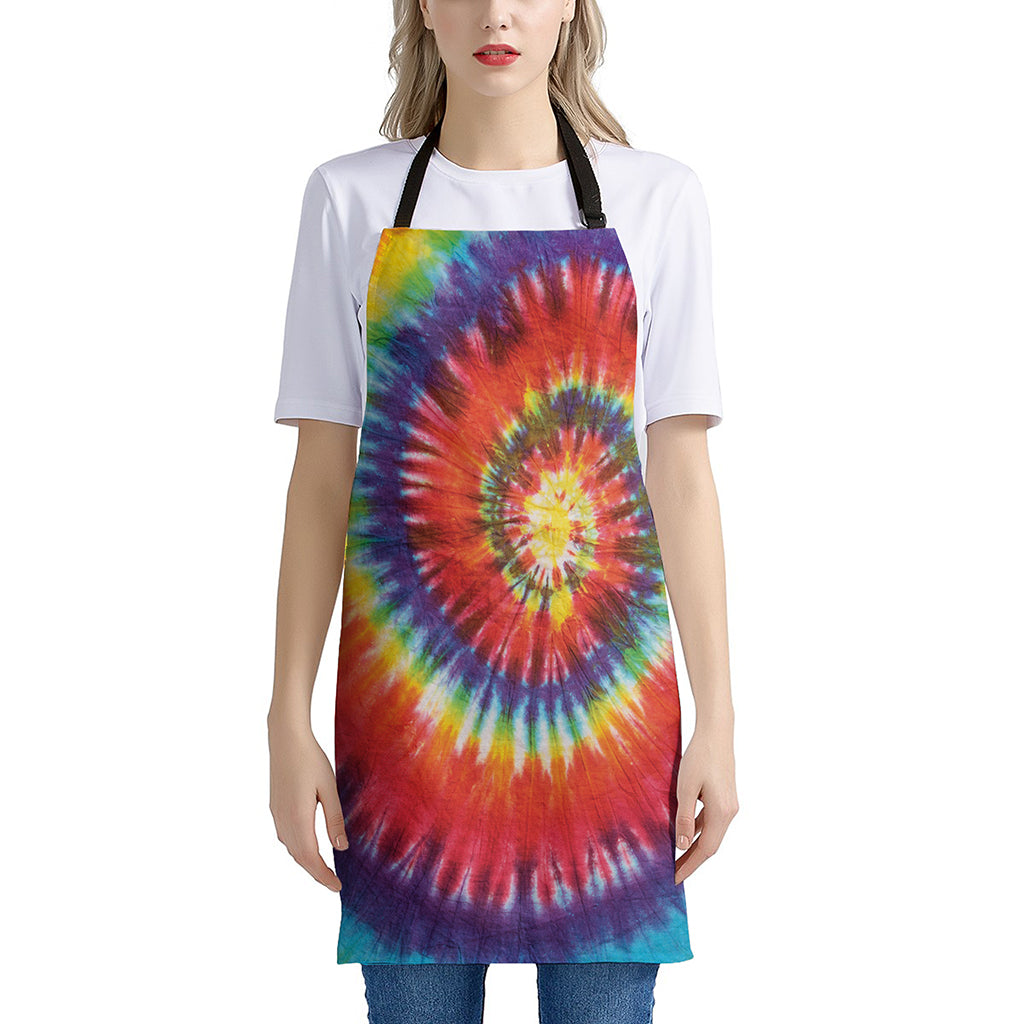 Colorful Hippie Tie Dye Print Apron