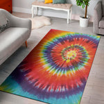 Colorful Hippie Tie Dye Print Area Rug