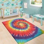 Colorful Hippie Tie Dye Print Area Rug