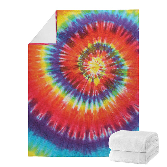 Colorful Hippie Tie Dye Print Blanket