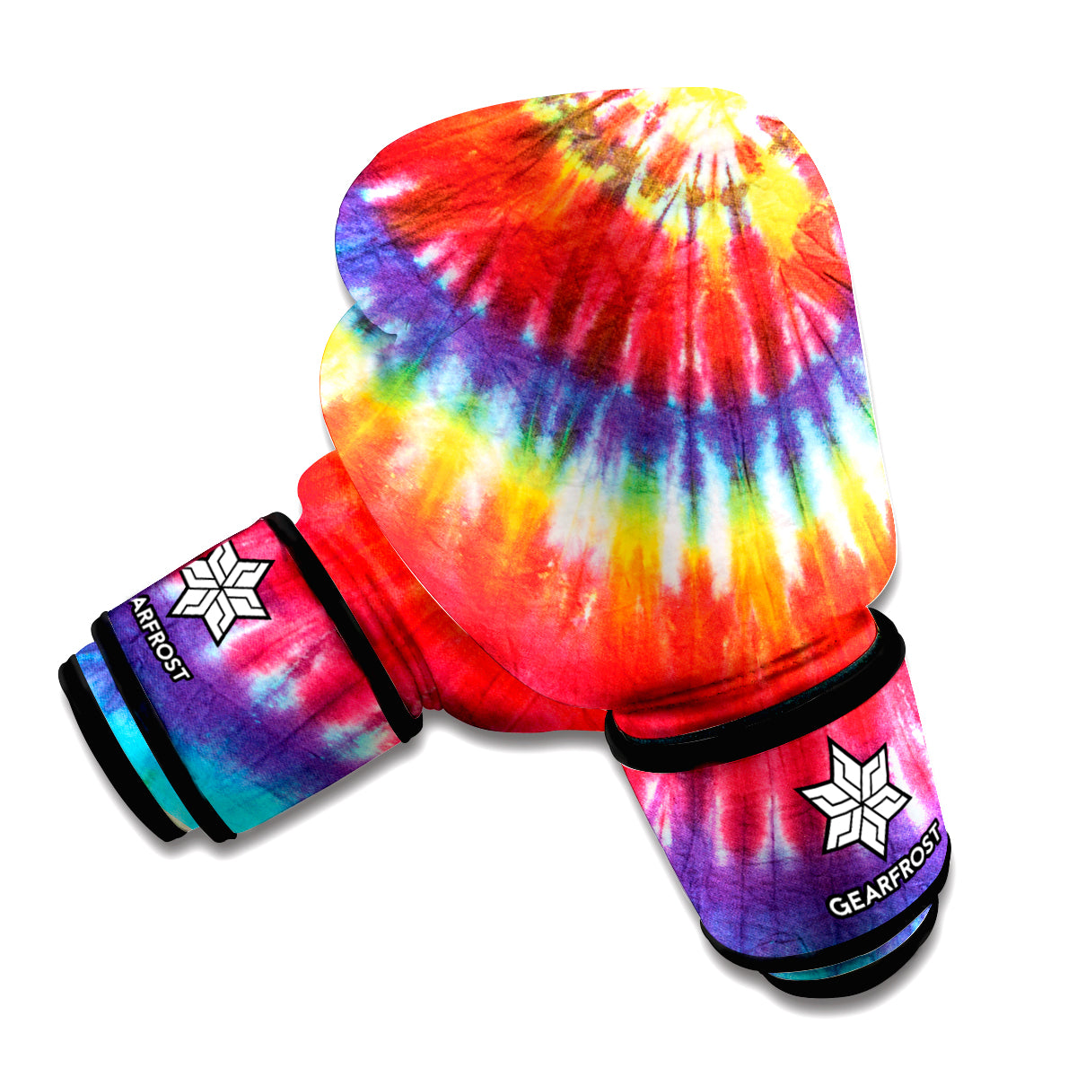 Colorful Hippie Tie Dye Print Boxing Gloves