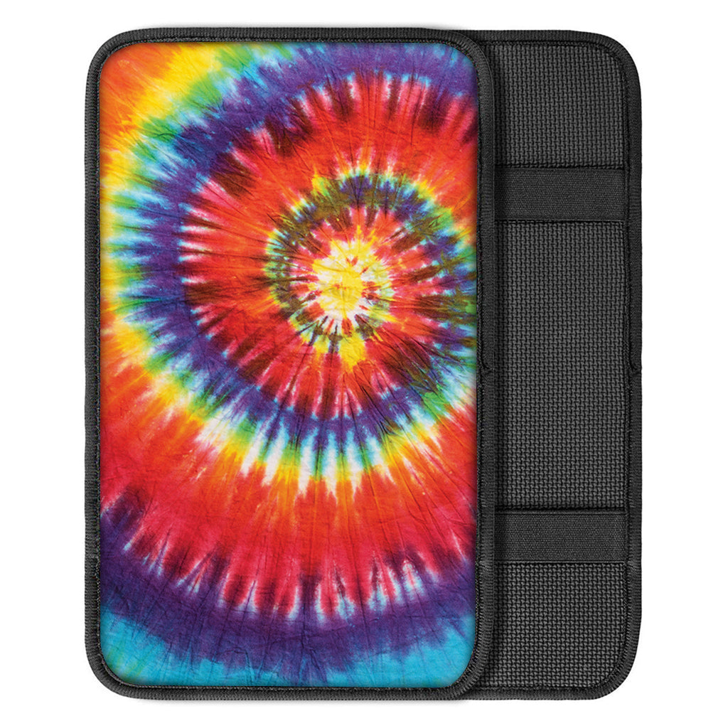 Colorful Hippie Tie Dye Print Car Center Console Cover