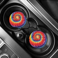 Colorful Hippie Tie Dye Print Car Coasters