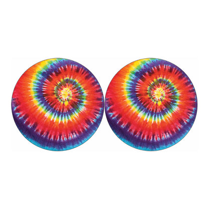 Colorful Hippie Tie Dye Print Car Coasters