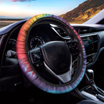Colorful Hippie Tie Dye Print Car Steering Wheel Cover